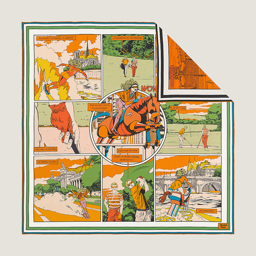 Wow double face scarf 90 | Hermès Singapore